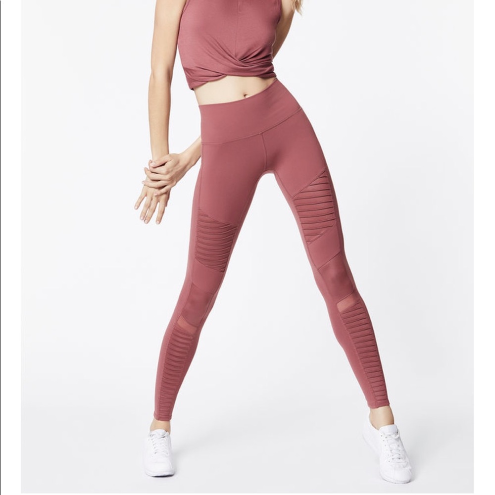 Alo Yoga High Waist Moto Leggings in Earth